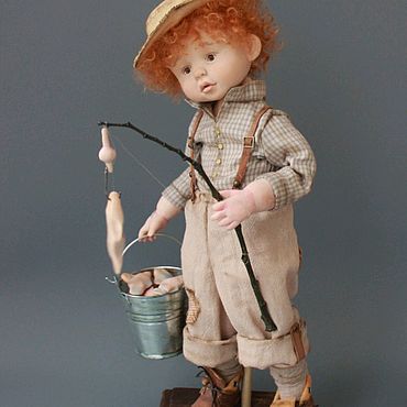 Куклы и игрушки ручной работы. Ярмарка Мастеров - ручная работа При доме. Кукла коллекционная Рыбачок. Handmade.