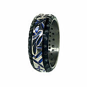Украшения handmade. Livemaster - original item Lightning ring with diamonds on titanium. Handmade.