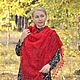  Openwork shawl-downy red gossamer. Shawls. Down shop (TeploPuha34). My Livemaster. Фото №4