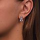 Серьги premium collection серебро 925 пробы в инкрустации фианитов. Серьги классические. MARIA GUSEVA Fashion Jewelry. Ярмарка Мастеров.  Фото №6