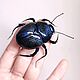 Черный навозный жук. Dung Beetle (фигурка). Статуэтки. Букашки. Ярмарка Мастеров.  Фото №5
