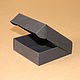 Коробка 8x8x2,5 см, черный дизайнерский картон, самосборная. Коробки. Master-Pack. Интернет-магазин Ярмарка Мастеров.  Фото №2