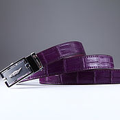 Аксессуары handmade. Livemaster - original item Genuine crocodile leather women`s belt, width 2.5cm IMA3000N. Handmade.