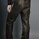Men's leather moto pants made of thick leather with lacing. Mens pants. Lollypie - Modiste Cat. My Livemaster. Фото №5