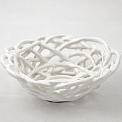 Посуда handmade. Livemaster - original item The Candy Bowl White Openwork. Handmade.