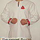 Льняная рубашка "Трувор" белая, Народные рубахи, Староминская,  Фото №1