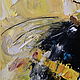 Bumblebee, oil painting, kitchen painting, 20h20cm. Pictures. myfoxyart (MyFoxyArt). My Livemaster. Фото №4