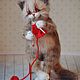 The cat KNITS a warm scarf. Stuffed Toys. Knitted toys Olga Bessogonova. Online shopping on My Livemaster.  Фото №2