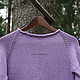 Lilac sweater made of 100% cotton with oval back, Sweaters, Lomonosov,  Фото №1