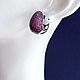 Серьги с малиновой шпинелью ,,KALACHIK,,. Серьги-калачи. Tati Style. Интернет-магазин Ярмарка Мастеров.  Фото №2