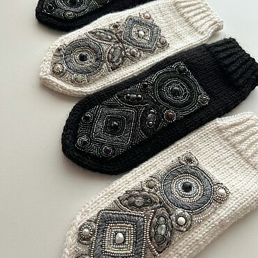 Аксессуары ручной работы. Ярмарка Мастеров - ручная работа Варежки. Handmade.
