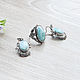 Larimar (Earrings and ring) (1232). Jewelry Sets. The Precious Casket. Online shopping on My Livemaster.  Фото №2