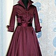 Retro dress in 50s style the 'Burgundy round', Dresses, Moscow,  Фото №1