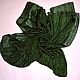 Scarf stole silk green long wide thin hijab azra. Wraps. Silk scarves gift for Womans. My Livemaster. Фото №6
