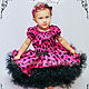 Baby dress 'black and Crimson' peas of Art.153. Childrens Dress. ModSister/ modsisters. Интернет-магазин Ярмарка Мастеров.  Фото №2