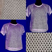 Мужская одежда handmade. Livemaster - original item T-shirts: 100%linen t-Shirt chain Mail-mesh with Raglan sleeve. Handmade.