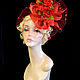 Hat with a veil ' Red roses'. Hats1. Novozhilova Hats. My Livemaster. Фото №6