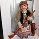 Doll Baba Yaga with broom. Stuffed Toys. With smile. Online shopping on My Livemaster.  Фото №2