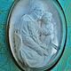 Винтаж: Старинная реликвия панно миниатюра Saint Joseph латунь гипс XIX век, Картины винтажные, Орлеан,  Фото №1