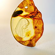 Украшения handmade. Livemaster - original item pectoral icon: Madonna amber intalia R-598. Handmade.