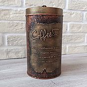 Сувениры и подарки handmade. Livemaster - original item Tin Wedding Gift for 8 Years of Wedding Coffee Jar. Handmade.