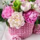 Мыло Пионы в вязаной корзинке. Мыло. SoapSouvenirs. Ярмарка Мастеров.  Фото №4