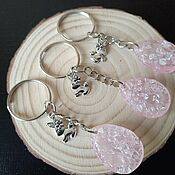Сумки и аксессуары handmade. Livemaster - original item Key chain with rose quartz. Handmade.