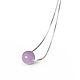 Silver chain with amethyst pendant purple stone. Art.136, Pendants, Moscow,  Фото №1