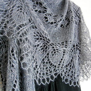 Shawl Beautiful marl shawl with merino wool with beads. lace MADE TO ORDER. knitting Extra soft hand knitted lace shawl