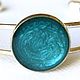 Bracelet with painted turquoise color, Hard bracelet, Subotica,  Фото №1