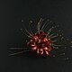 Hairpin bright red lycoris spider lily. Hairpin. PandaStudio (glossyfleur). My Livemaster. Фото №5