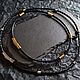 Заказать  гайтан из натуральной кожи с вставками. Lanaza Jewelry. Ярмарка Мастеров. . Колье Фото №3