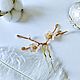 Hairpin Apricot Flowers for wedding or prom, Hairpin, Voronezh,  Фото №1