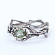 Ring of silver twigs with tourmaline, Rings, Moscow,  Фото №1