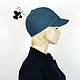 Order Women's cap baseball cap. 100% wool. Seven colors. Mishan (mishan). Livemaster. . Baseball caps Фото №3