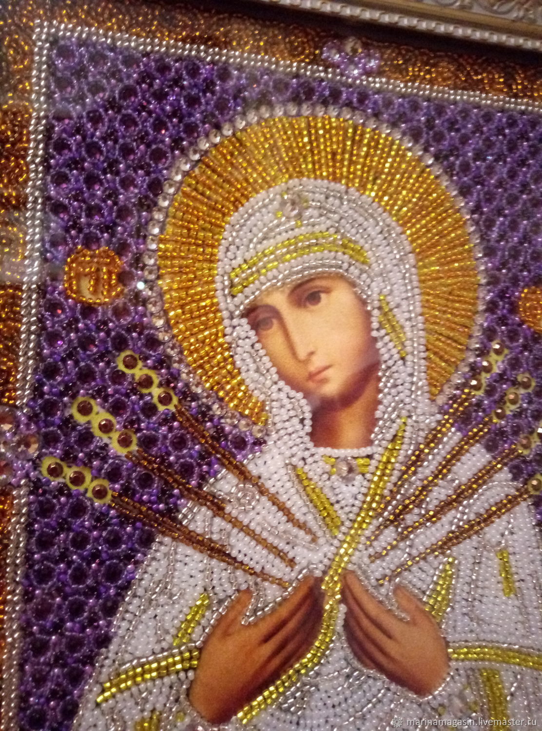 Мозаика икона Богородицы Семистрельная