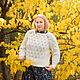  Пуховый женский пуловер с круглой кокеткой, Джемперы, Урюпинск,  Фото №1