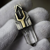 Украшения handmade. Livemaster - original item Pendant: Crystal Silver Gold. Handmade.