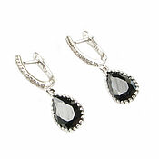 Украшения handmade. Livemaster - original item Silver earrings black, Evening earrings Stylish Pendant. Handmade.