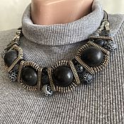 Украшения handmade. Livemaster - original item Collar de piedras esmeriladas de ágata, joyería Boho grande regalo comprar. Handmade.