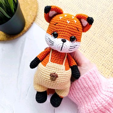 Куклы и игрушки ручной работы. Ярмарка Мастеров - ручная работа Вязаная игрушка Лисёнок. Handmade.