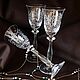 Glass glasses wine glasses glasses 'Frosty pattern' painting. Wine Glasses. Irina Nurenberg. Online shopping on My Livemaster.  Фото №2
