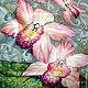 Scarf batik silk 'Orchids'. Shawls1. Kenaz silk (KENAZ). Online shopping on My Livemaster.  Фото №2