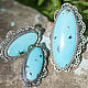 Turquoise (earrings and ring) (205), Jewelry Sets, Tambov,  Фото №1