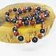 Beads with black agate and carnelian 56 cm. Beads2. Selberiya shop. My Livemaster. Фото №5
