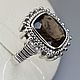 Silver ring with rauchtopaz 12h11 mm, Rings, Moscow,  Фото №1