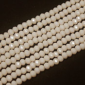 Материалы для творчества handmade. Livemaster - original item Beads 60 pcs Faceted 4/3 mm Beige. Handmade.