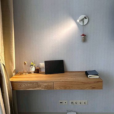 Для дома и интерьера ручной работы. Ярмарка Мастеров - ручная работа Консоль подвесная, массив дуба, авторский стиль.. Handmade.