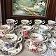 Винтаж: Кофейный сервиз Royal Albert- Цветок месяца. Сервизы винтажные. Винтаж и Антиквариат из Европы. Интернет-магазин Ярмарка Мастеров.  Фото №2