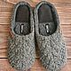 Заказать Мужские домашние тапки вязаные из овечьей шерсти. Марина (Knitted Comfort). Ярмарка Мастеров. . Тапочки Фото №3